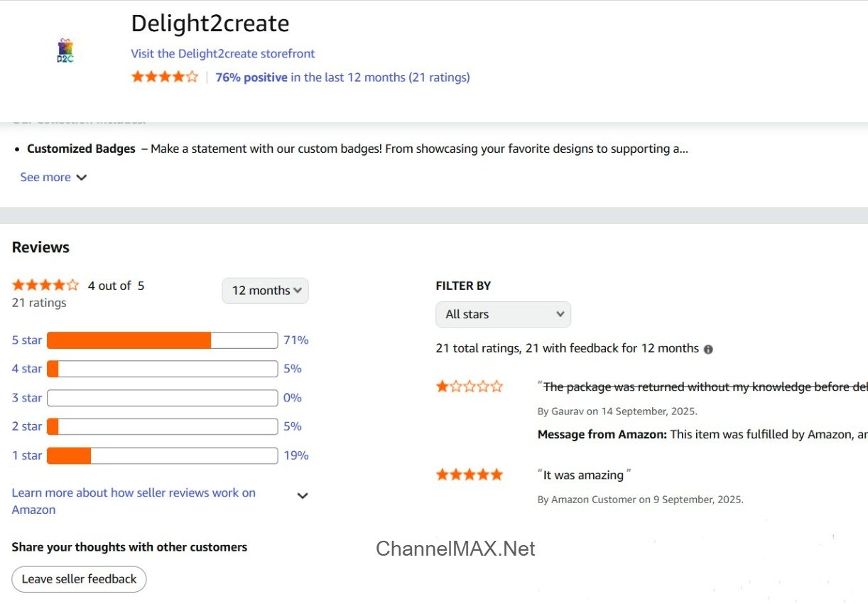 What is Amazon Seller Feedback