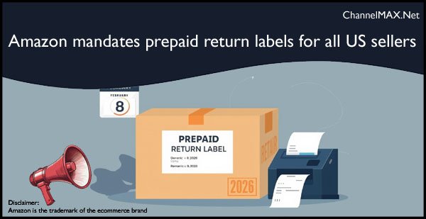 Amazon mandates prepaid return labels for all US sellers from February 8