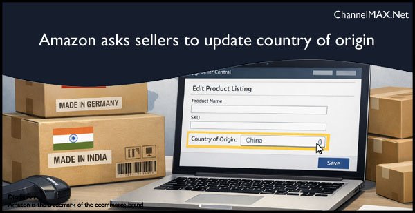 Amazon asks sellers to update country of origin details for product listings