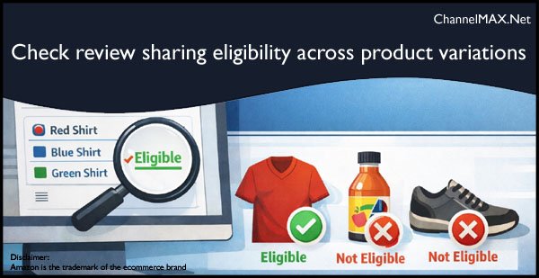 Amazon introduces tool to check review sharing eligibility across product variations