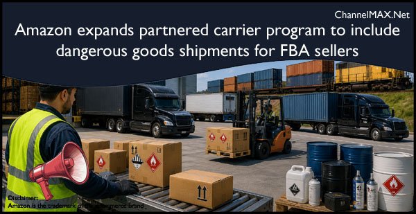 Amazon expands partnered carrier program to include dangerous goods shipments for FBA sellers