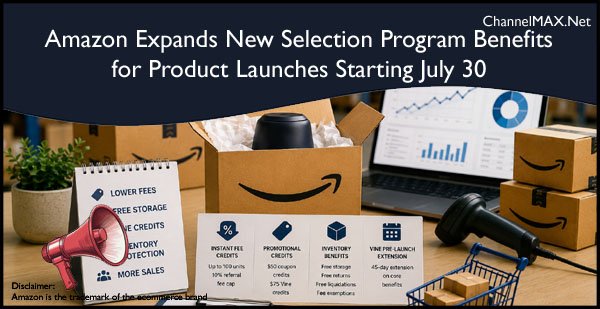 Amazon Expands New Selection Program Benefits for Product Launches Starting July 30