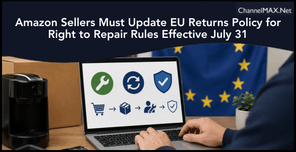 Amazon Sellers Must Update EU Returns Policy for Right to Repair Rules Effective July 31