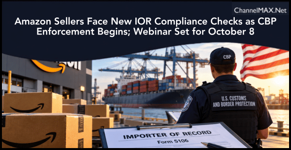 Amazon Sellers Face New IOR Compliance Checks as CBP Enforcement Begins; Webinar Set for October 8